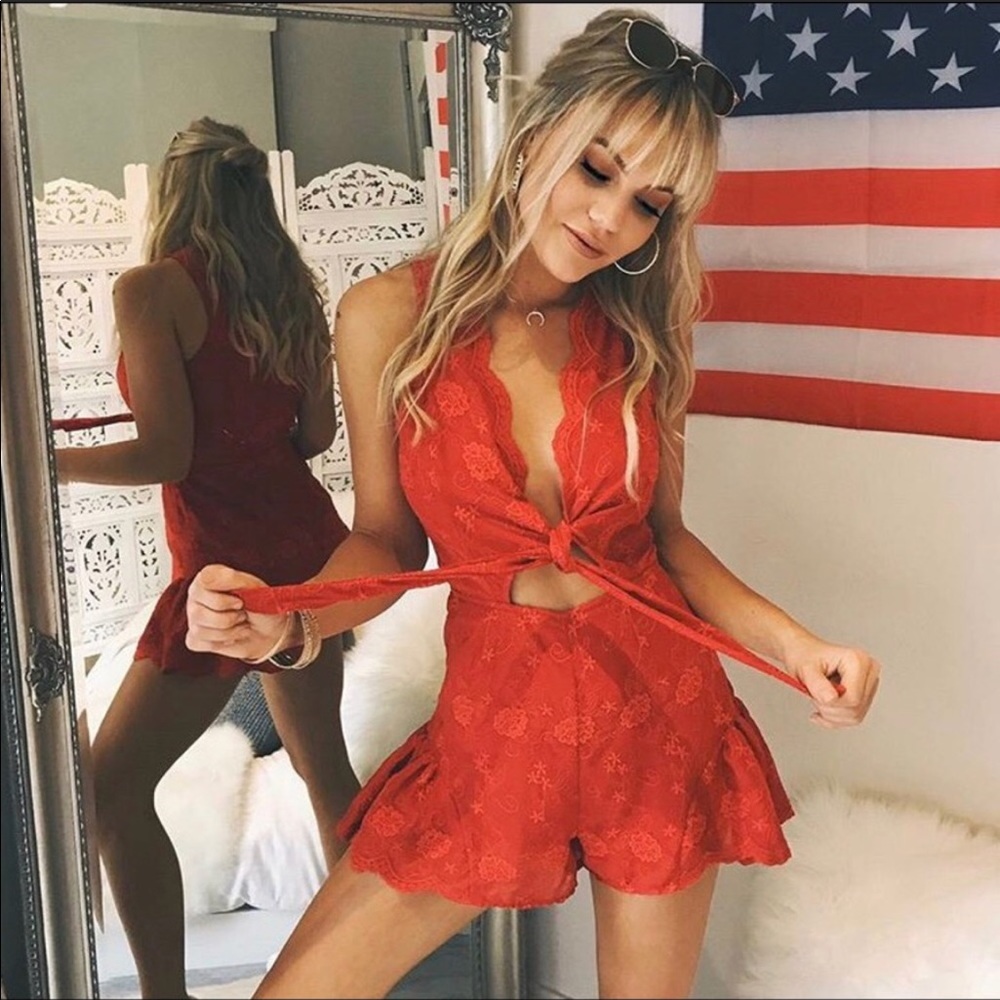 Red romper